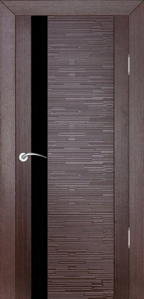Межкомнатная дверь Д4 техно, остеклённая, венге 900x2000
