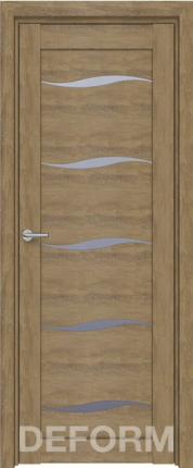 Межкомнатная дверь Deform D1, остекленная, дуб шале натуральный