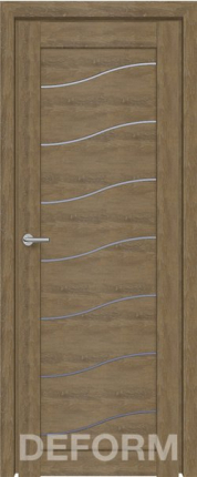 Межкомнатная дверь Deform D2, остекленная, дуб шале натуральный 900x2000