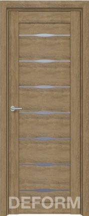 Межкомнатная дверь Deform D3, остекленная, дуб шале натуральный 900x2000