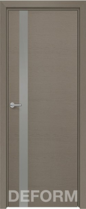 Межкомнатная дверь Deform H2, дуб французский серый, стекло бронза 900x2000