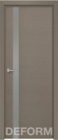 Межкомнатная дверь Deform H2, дуб французский серый, стекло бронза