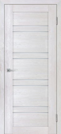 Межкомнатная дверь Деко 19 3D, остеклённая, жемчужный 900x2000