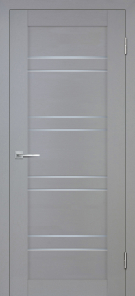 Межкомнатная дверь Деко 19 нанотекс, остеклённая, серый тик