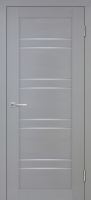 Межкомнатная дверь Деко 19 нанотекс, остеклённая, серый тик