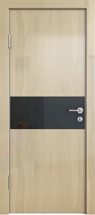 Межкомнатная дверь ДГ-501, анегри светлый глянец, black 900x2000