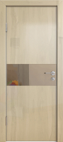 Межкомнатная дверь ДГ-501, анегри светлый глянец, bronza
