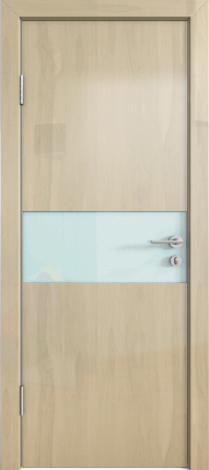 Межкомнатная дверь ДГ-501, анегри светлый глянец, white 900x2000