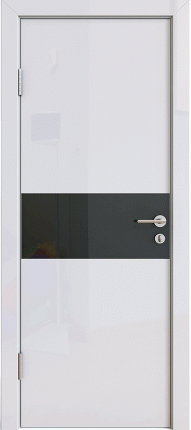 Межкомнатная дверь ДГ-501, белый глянец, black
