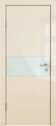 Межкомнатная дверь ДГ-501, ваниль глянец, white