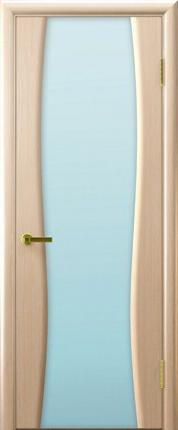 Межкомнатная дверь шпон Luxor Диадема 2, остеклённая, беленый дуб 900x2000