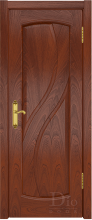 Межкомнатная дверь шпонированная DioDoor Диона, глухая, красное дерево 900x2000