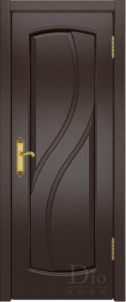Межкомнатная дверь шпонированная DioDoor Диона, глухая, венге 900x2000