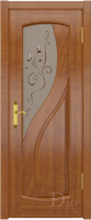 Межкомнатная дверь шпонированная DioDoor Диона, остеклённая, анегри