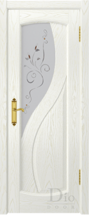 Межкомнатная дверь шпонированная DioDoor Диона, остеклённая, ясень белый 900x2000