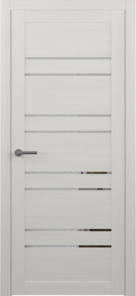 Межкомнатная дверь Дублин остеклённая белый кипарис 900x2000