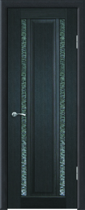 Межкомнатная дверь Дуэт-2, остеклённая, венге шелк