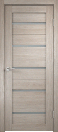 Межкомнатная дверь экошпон Velldoris Duplex, остеклённая, капучино