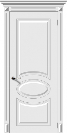 Дверь межкомнатная эмаль Верда Джаз, глухая, белый 900x2000