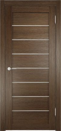Межкомнатная дверь ЭКО 04, остеклённая, венге мелинга 900x2000