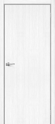 Межкомнатная дверь экошпон Bravo Браво-0, глухая, Snow Melinga 900x2000