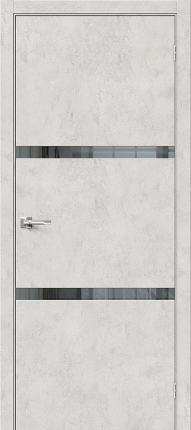 Межкомнатная дверь экошпон Bravo Браво-2.55, остекленная, Look Art