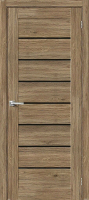Межкомнатная дверь экошпон Bravo Браво-22, Original Oak, Black Shine