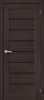 Межкомнатная дверь экошпон Bravo Браво-22 Wenge Melinga, Black Shine