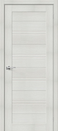 Межкомнатная дверь экошпон Bravo Браво-28, остекленная, Bianco Veralinga 900x2000