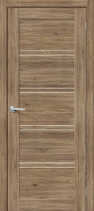 Межкомнатная дверь экошпон Bravo Браво-28, остекленная, Original Oak, Magic Fog 900x2000