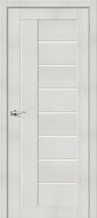 Межкомнатная дверь экошпон Bravo Браво-29, остекленная, Bianco Veralinga 900x2000