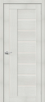 Межкомнатная дверь экошпон Bravo Браво-29, остекленная, Bianco Veralinga