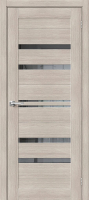 Межкомнатная дверь экошпон Bravo Браво-30 остекленная Cappuccino Melinga, Mirox Grey