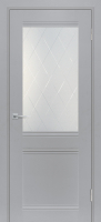 Межкомнатная дверь экошпон Мариам Техно 702, остекленная, манхэттен