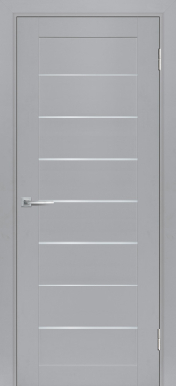 Межкомнатная дверь экошпон Мариам Техно 708, остекленная, манхэттен сатинат белое 900x2000