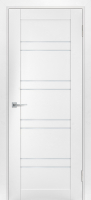 Межкомнатная дверь экошпон Мариам Техно 715, остекленная, белоснежный