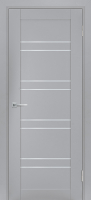 Межкомнатная дверь экошпон Мариам Техно 715, остекленная, манхэттен сатинат белое