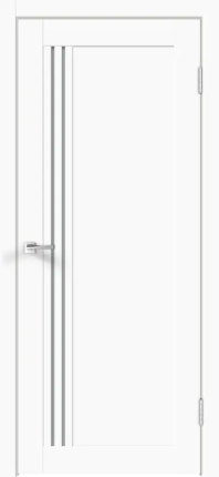 Межкомнатная дверь экошпон Velldoris XLINE 8 остекленная белый эмалит