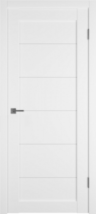 Межкомнатная дверь экошпон VFD Emalex 32, глухая, белый Ice 900x2000