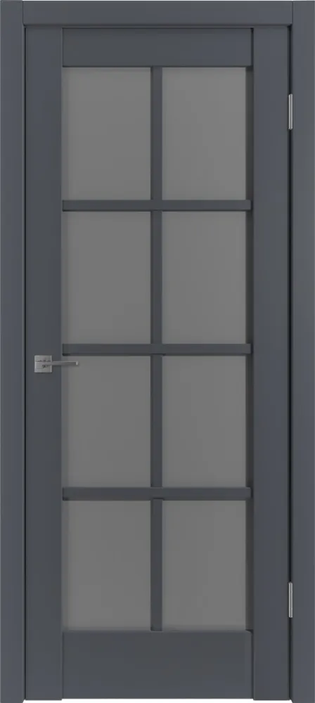 Межкомнатная дверь экошпон VFD ER 1, остекленная, Emalex Onyx DarK Cloud