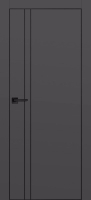 Межкомнатная дверь экошпон VFD URBAN 2V, глухая, Emalex onyx, кромка Black Edge