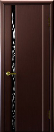 Межкомнатная дверь шпон Luxor Эксклюзив 1, остеклённая, венге