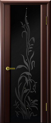 Межкомнатная дверь шпон Luxor Эксклюзив 2, остеклённая, венге