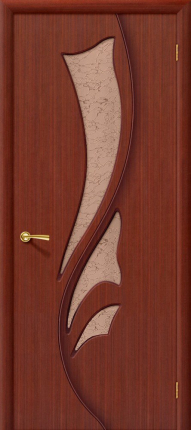 Дверь межкомнатная шпонированная Bravo Эксклюзив, остеклённая, макоре 900x2000