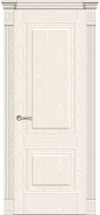 Межкомнатная дверь шпонированная Ситидорс Элеганс-1, глухая, белый ясень