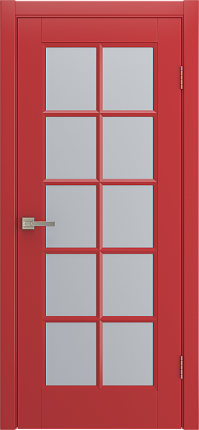 Межкомнатная дверь эмаль Amore остекленная красный 900x2000
