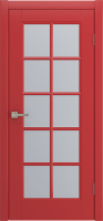 Межкомнатная дверь эмаль Amore остекленная красный