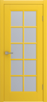 Межкомнатная дверь эмаль Amore остекленная желтый