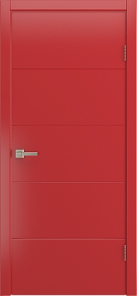 Межкомнатная дверь эмаль BAROKKO глухая красный 900x2000
