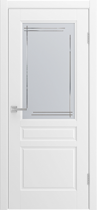 Межкомнатная дверь эмаль BELLI остекленная белый